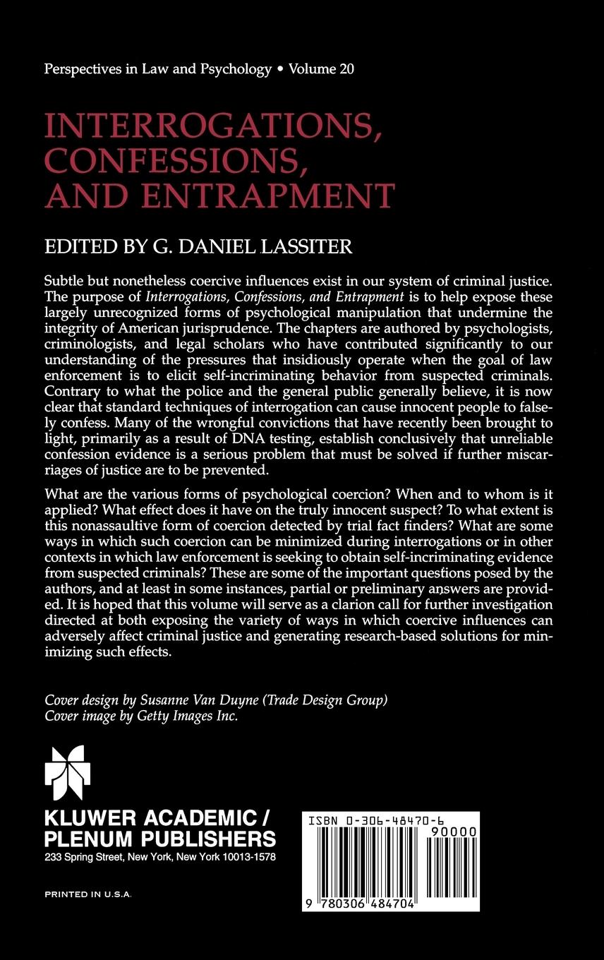 Rückseitencover Interrogations, Confessions, and Entrapment