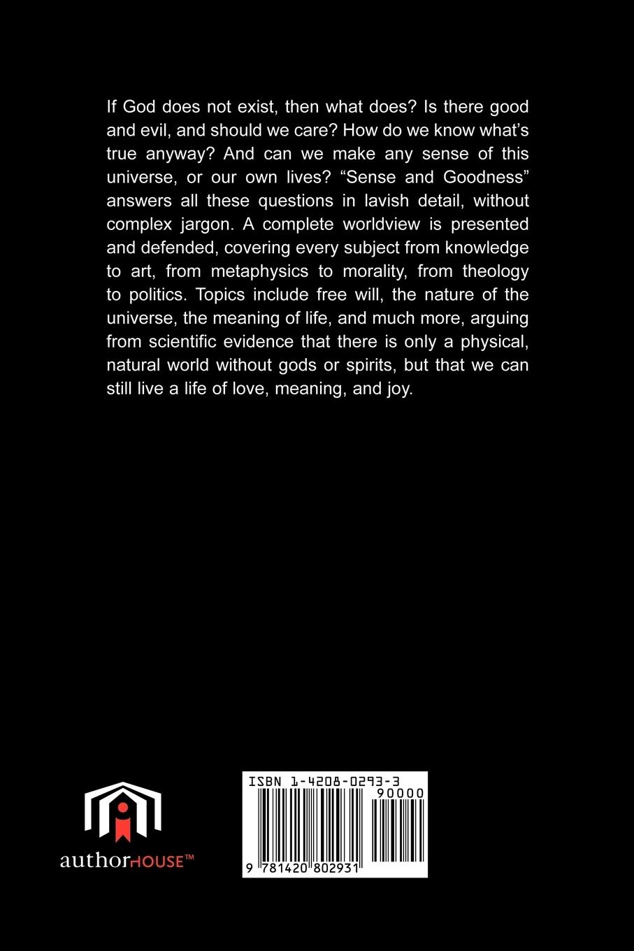 Rückseitencover Sense and Goodness Without God