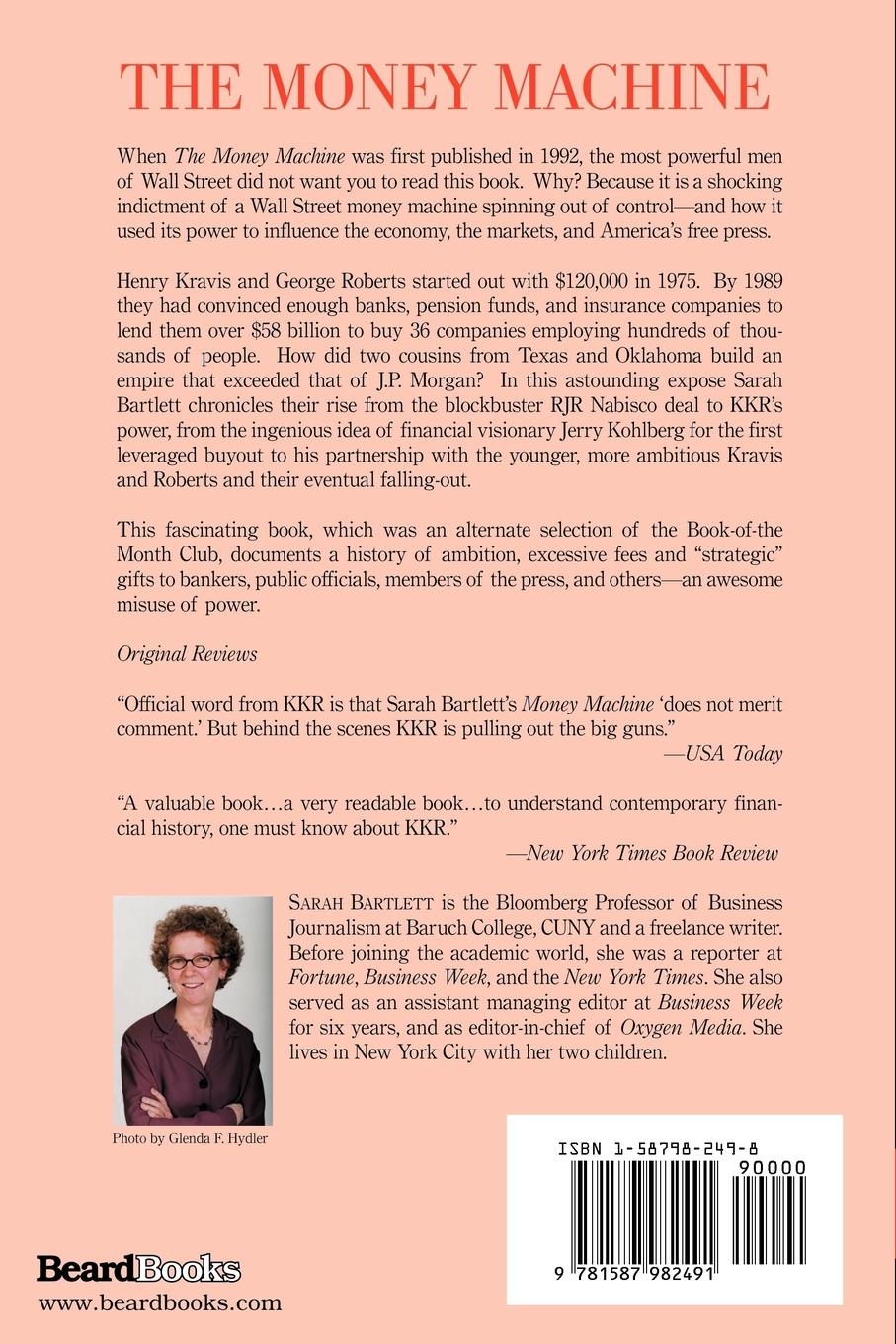 Rückseitencover The Money Machine: How KKR Manufactured Power and Profits