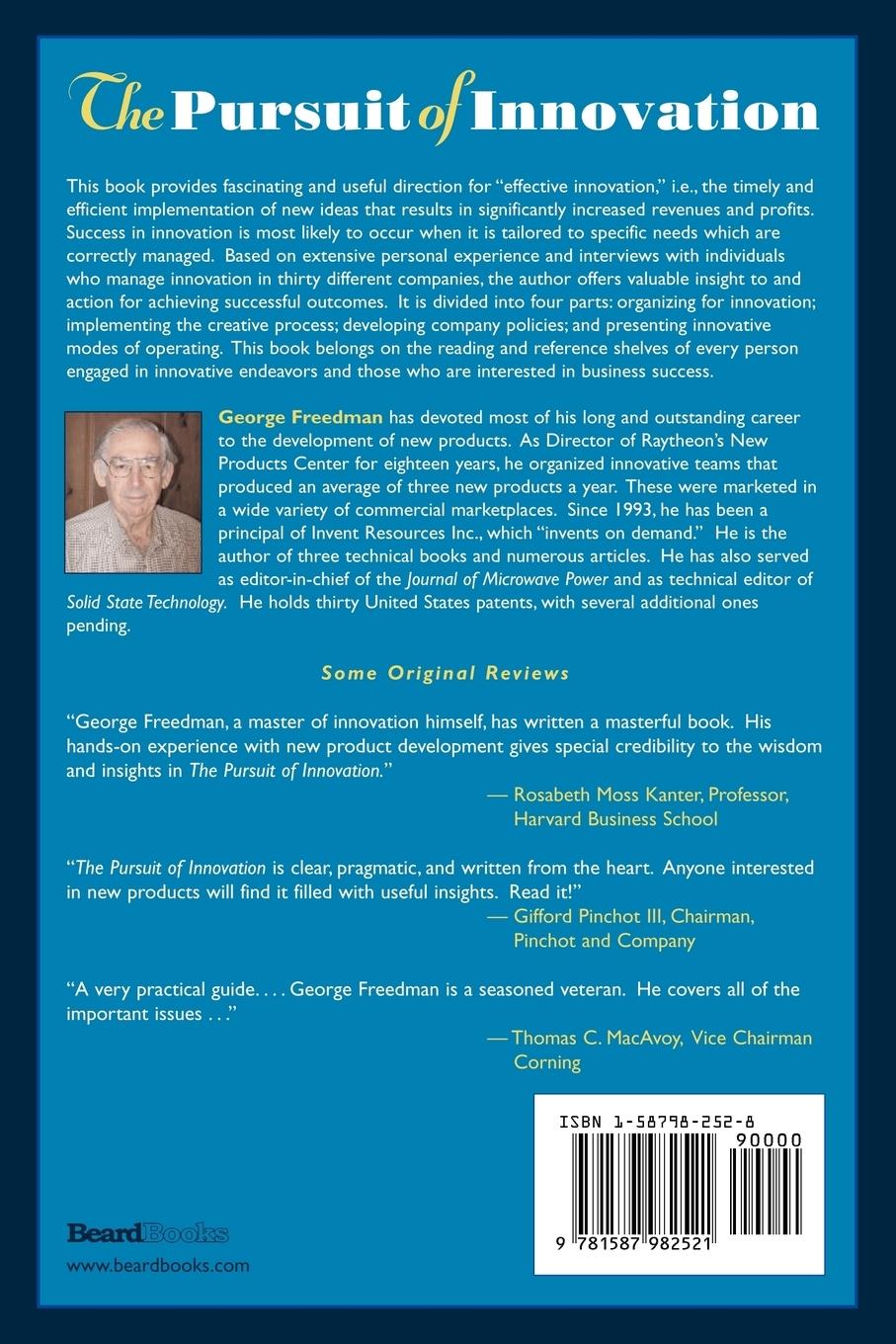 Rückseitencover The Pursuit of Innovation: Managing the People and Processes That Turn New Ideas Into Profits