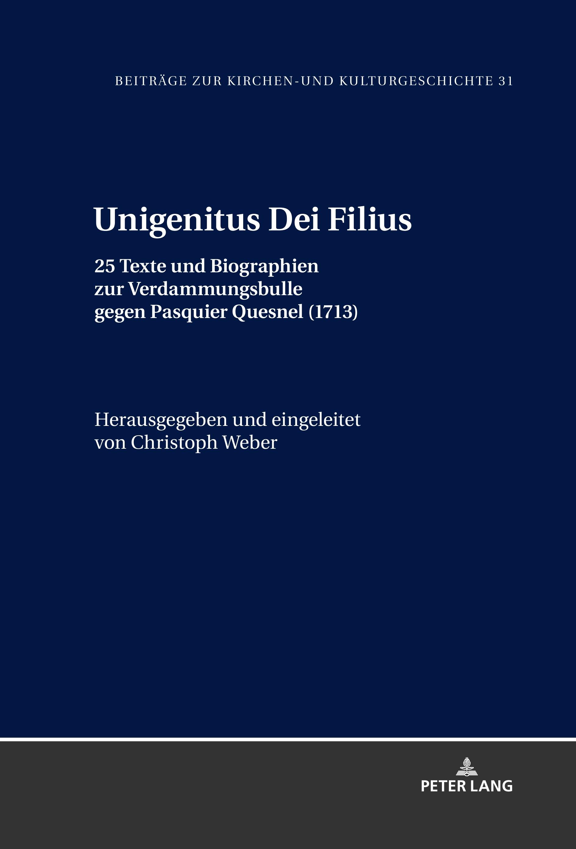 Vorderes Coverbild Unigenitus Dei Filius