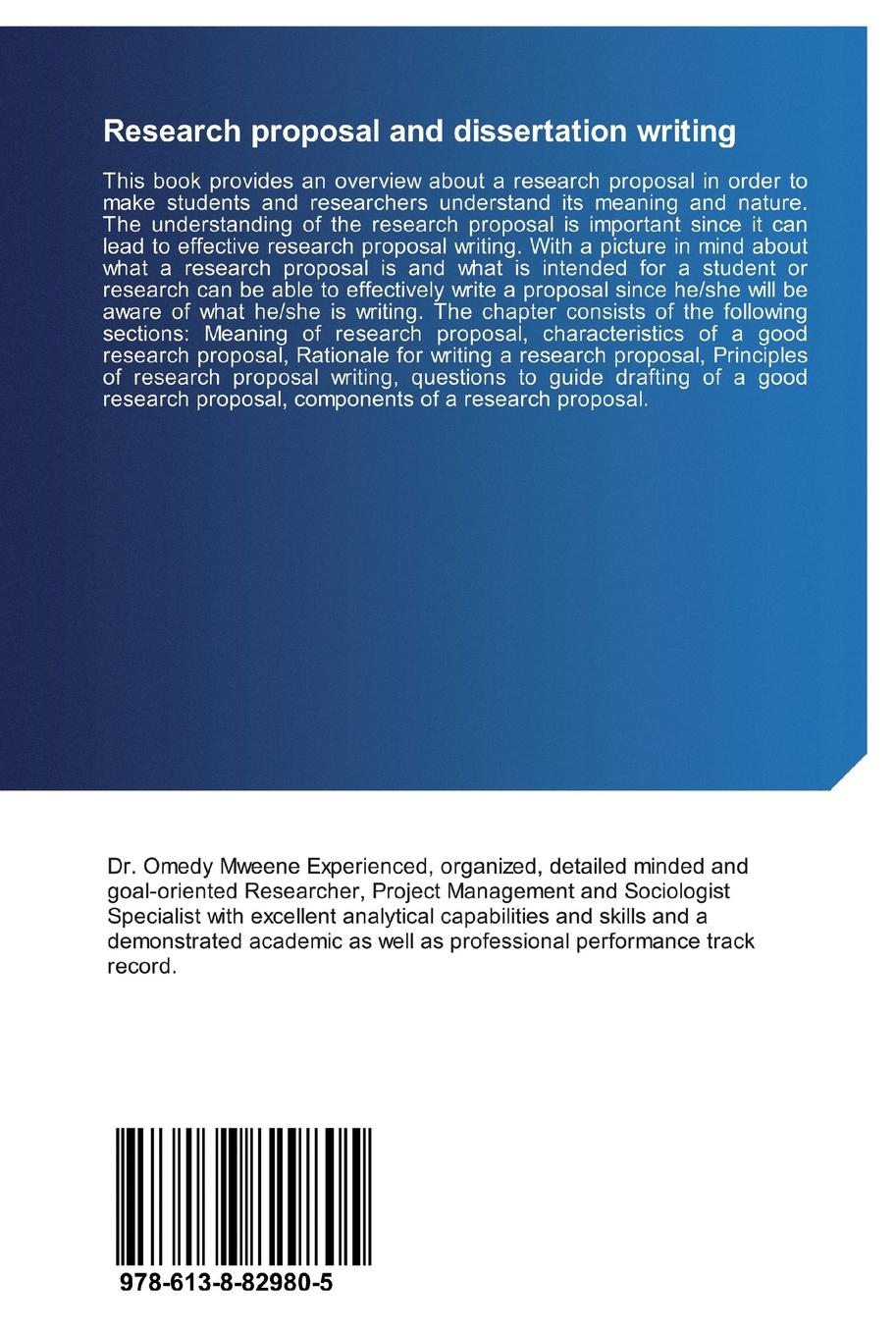 Rückseitencover Research proposal and dissertation writing