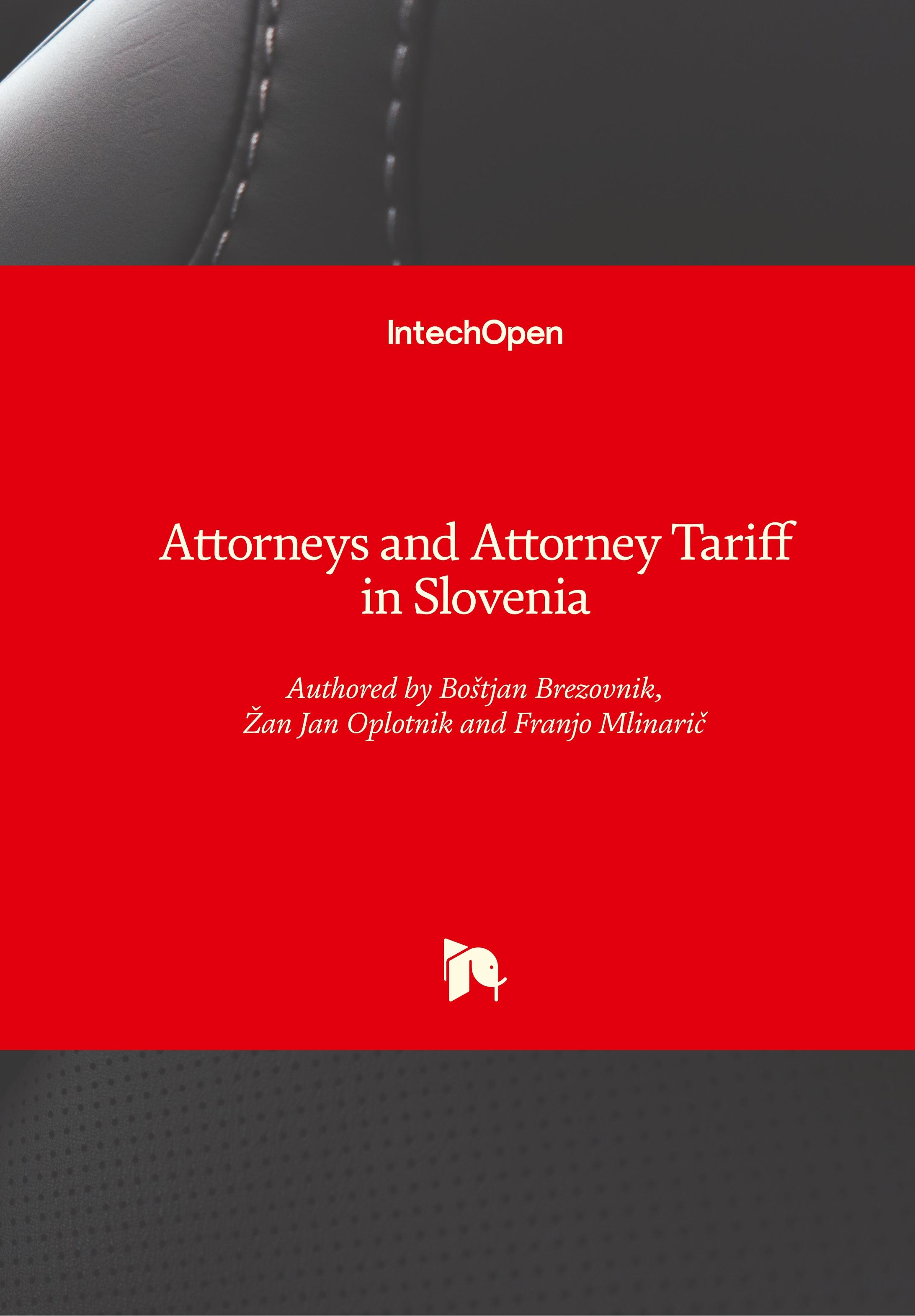 Vorderes Coverbild Attorneys and Attorney Tariff in Slovenia