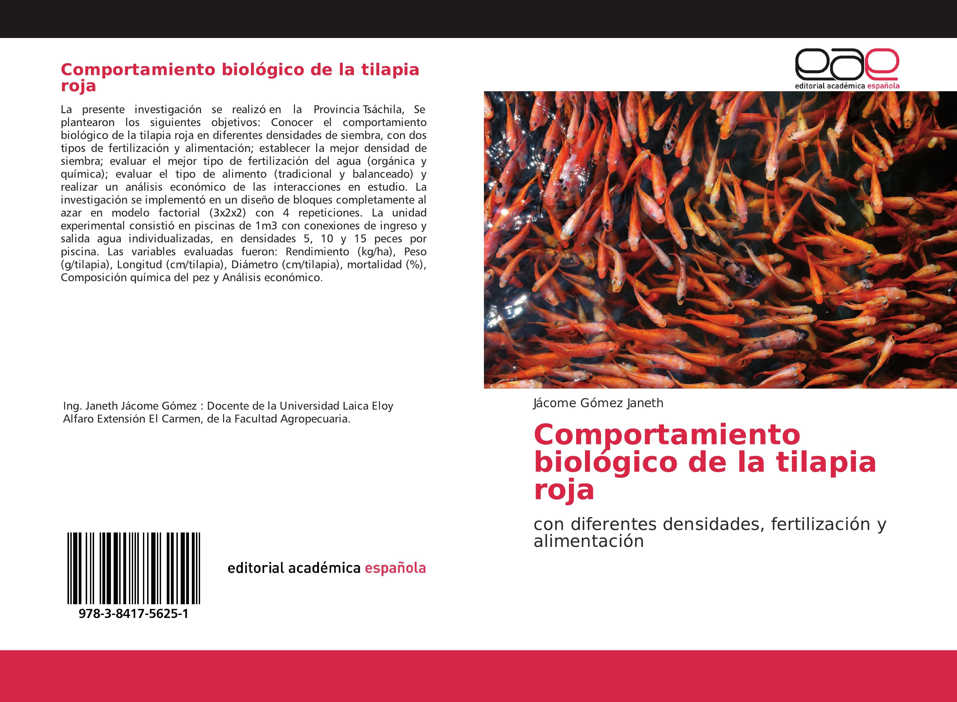 Vorderes Coverbild Comportamiento biológico de la tilapia roja