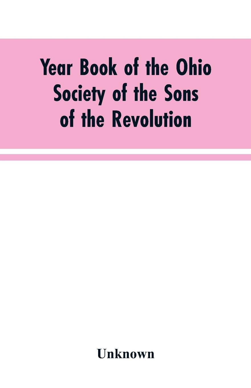 Vorderes Coverbild Year Book of the Ohio Society of the Sons of the Revolution