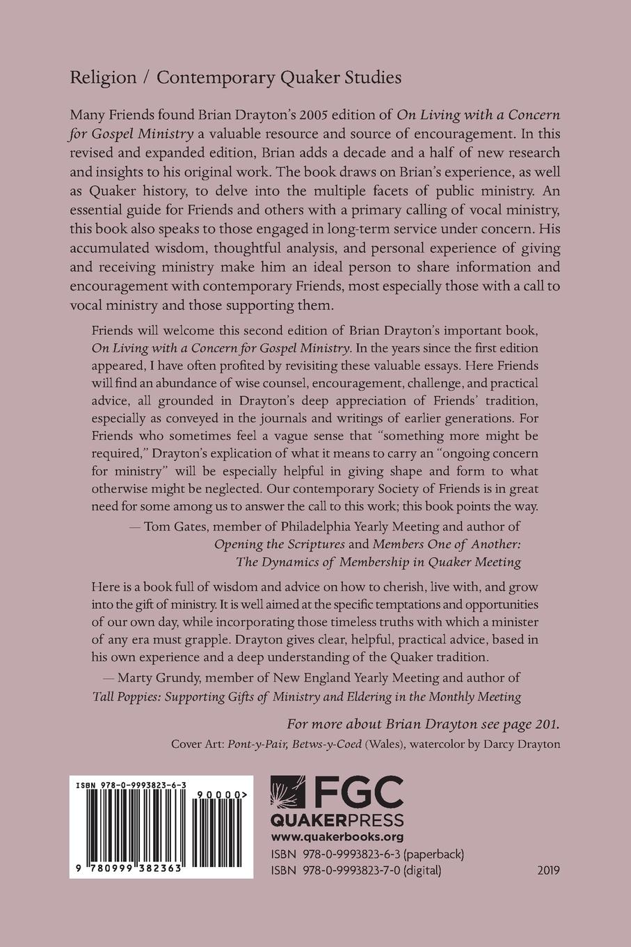 Rückseitencover On Living with a Concern for Gospel Ministry