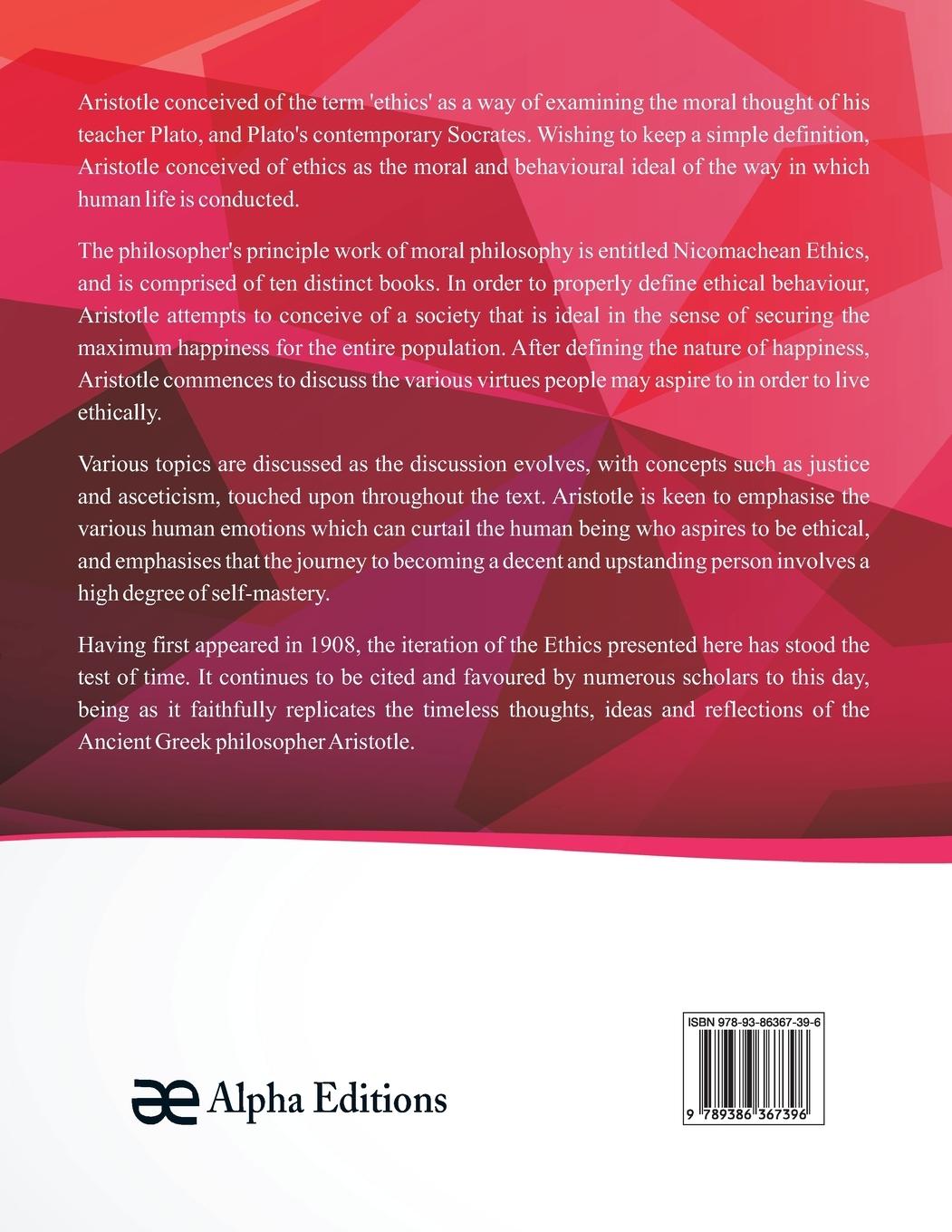 Rückseitencover The Ethics of Aristotle