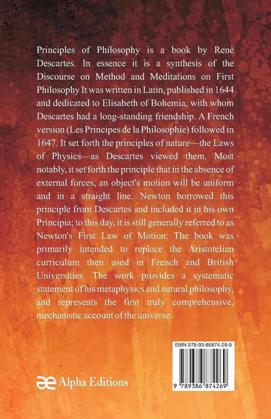 Rückseitencover Selections from the Principles of Philosophy