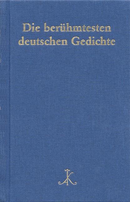 Vorderes Coverbild Die berühmtesten deutschen Gedichte