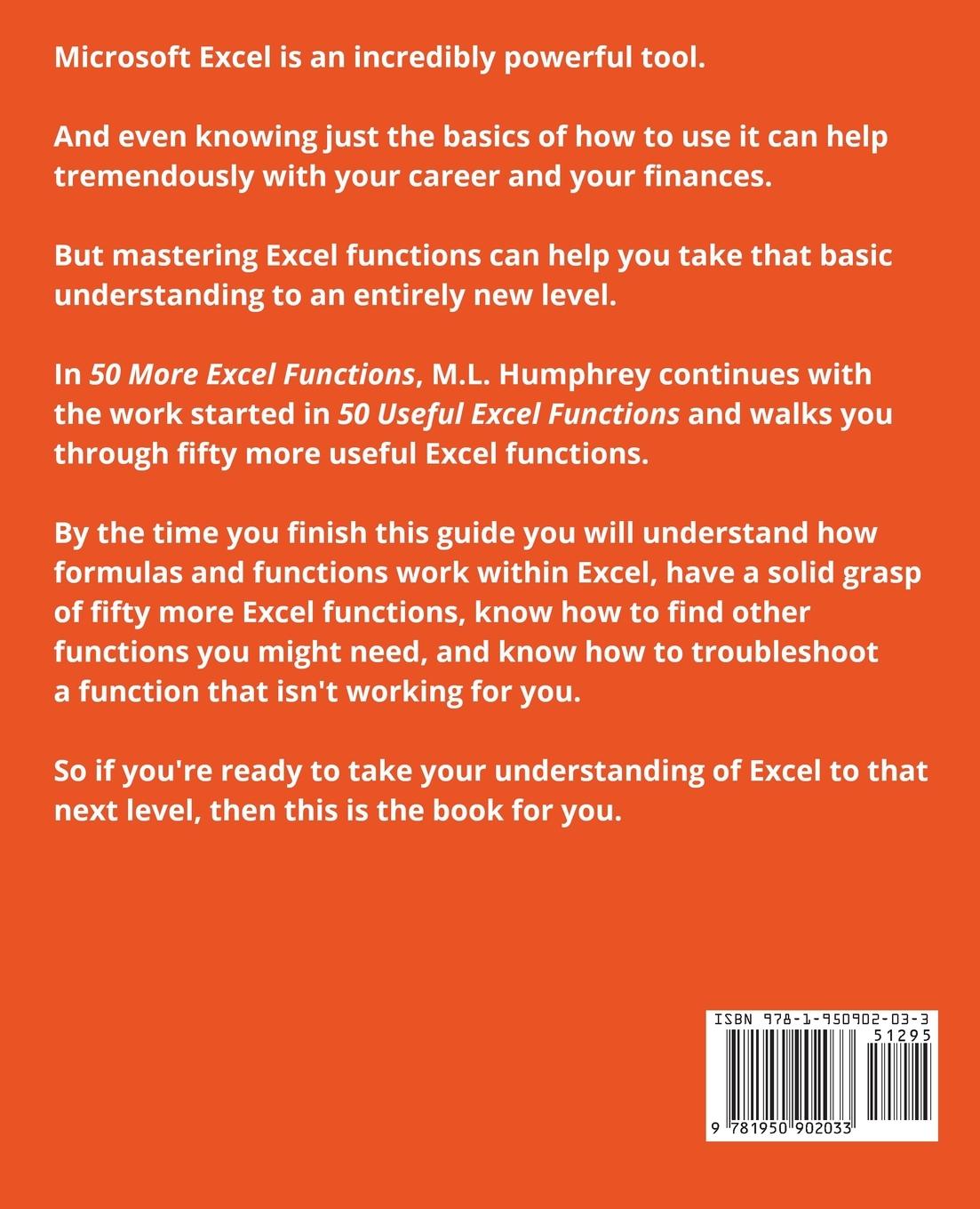 Rückseitencover 50 More Excel Functions