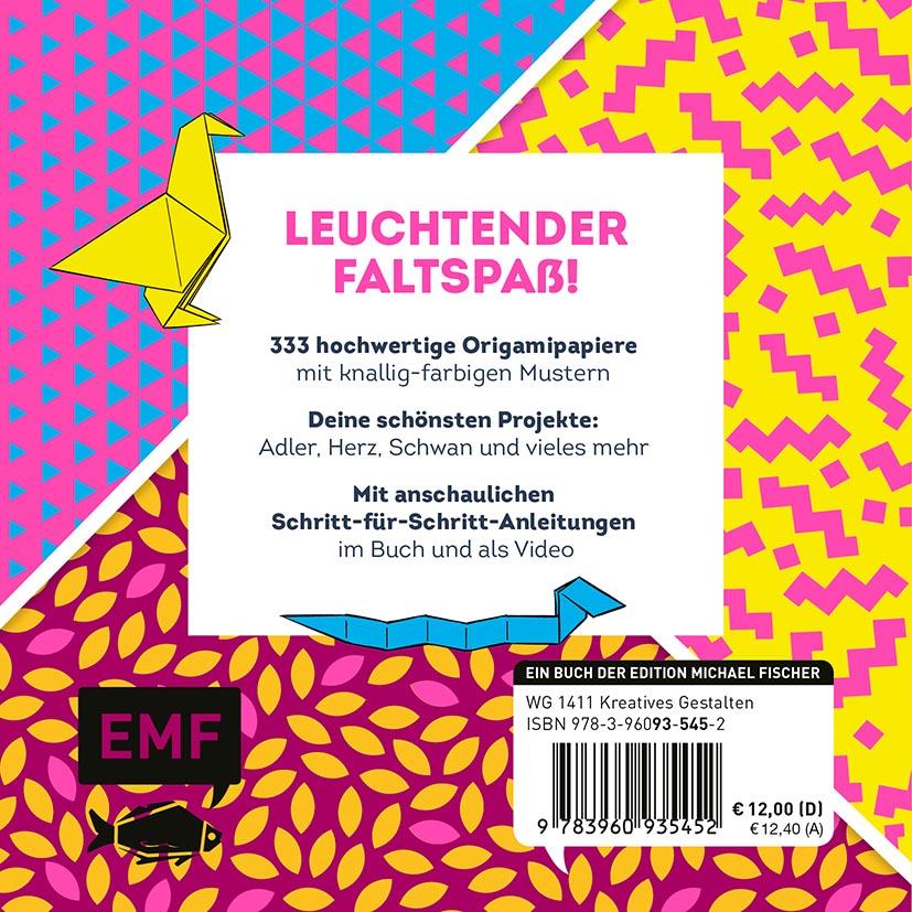 Rückseitencover 333 Origami - I love Neon!