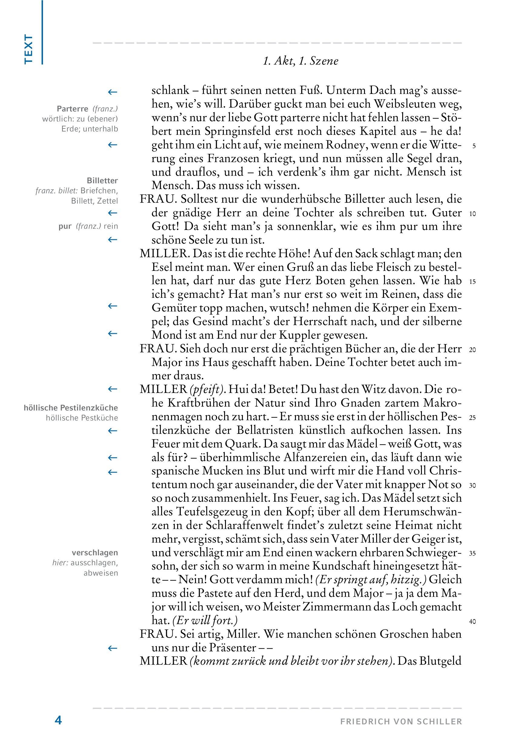 Beispielinhalt (Bild) Kabale und Liebe