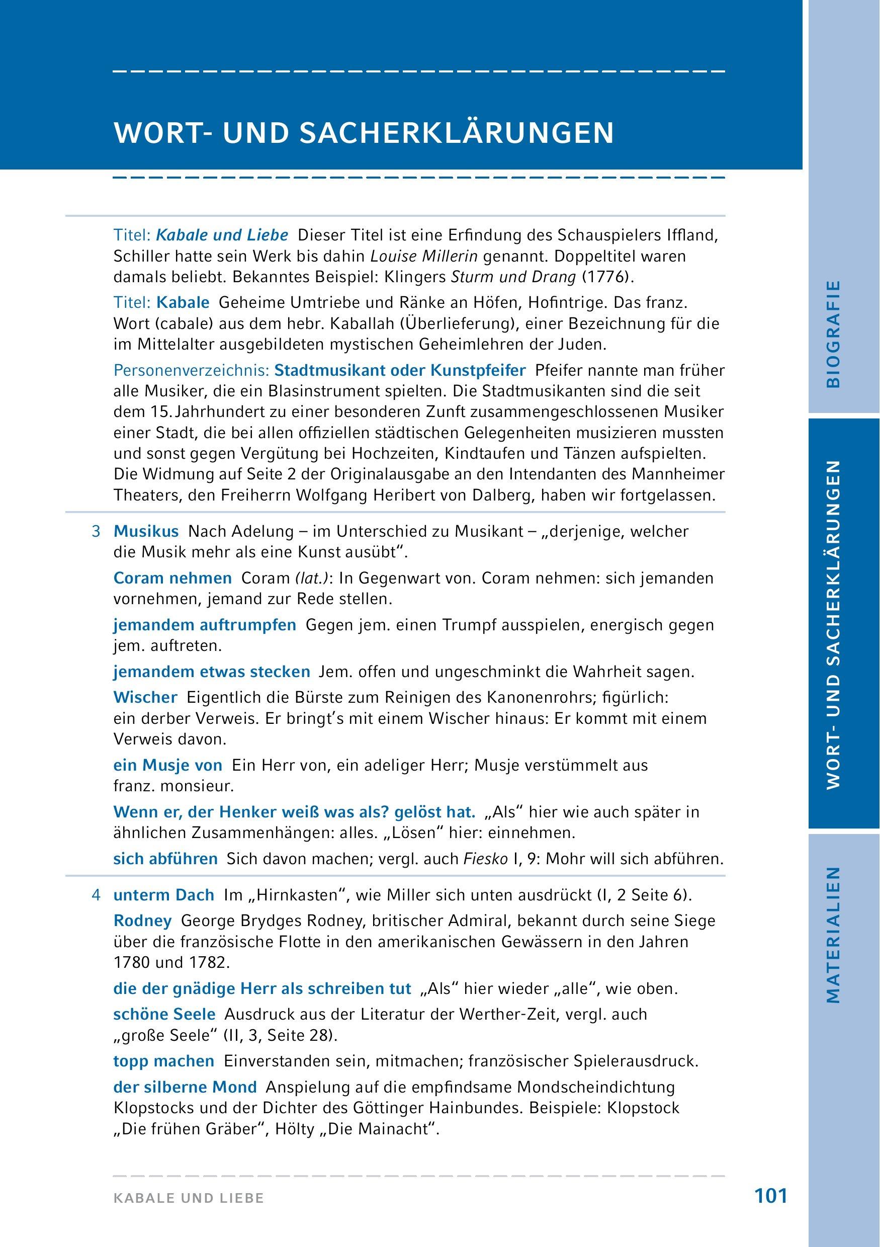 Beispielinhalt (Bild) Kabale und Liebe