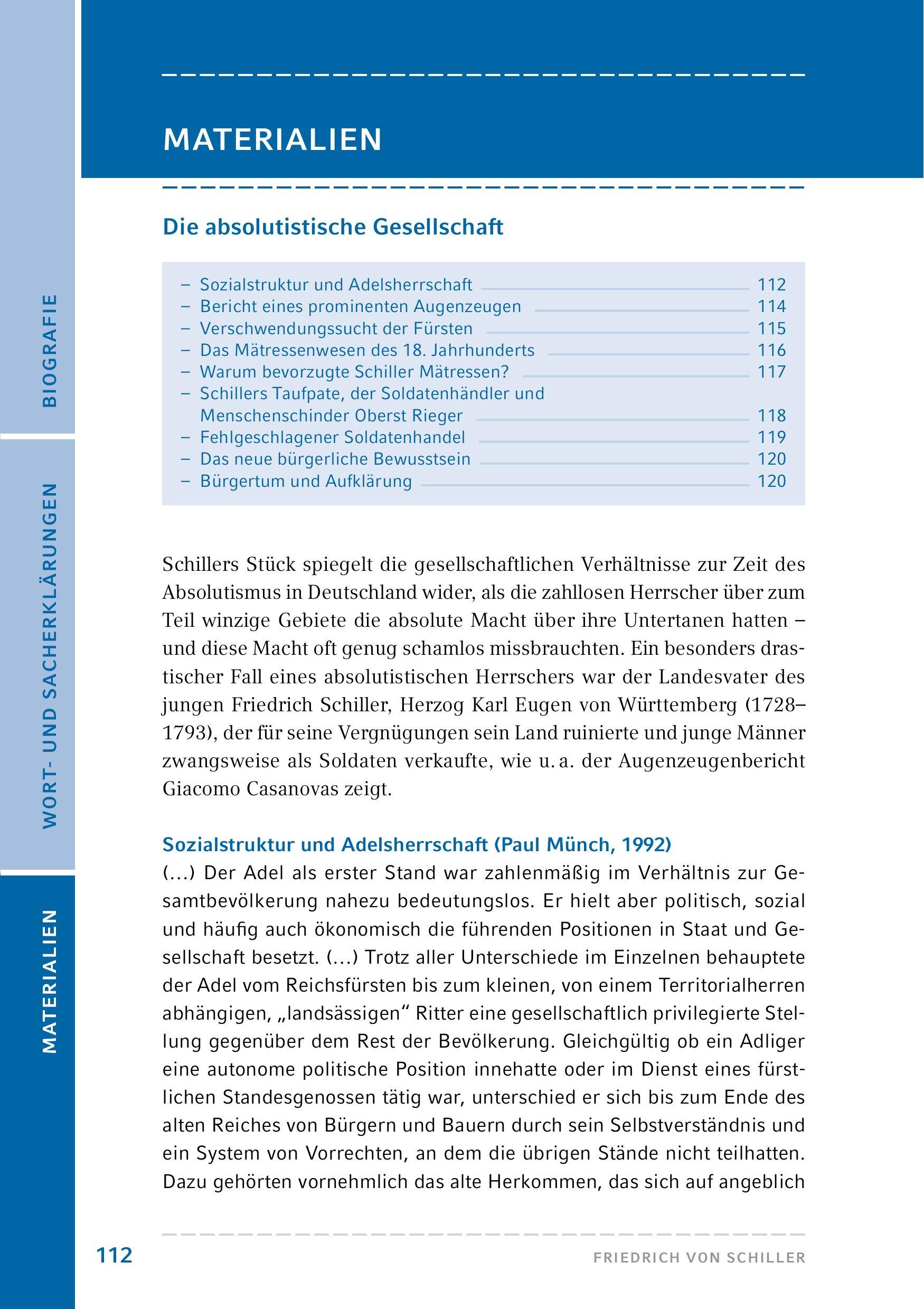Beispielinhalt (Bild) Kabale und Liebe