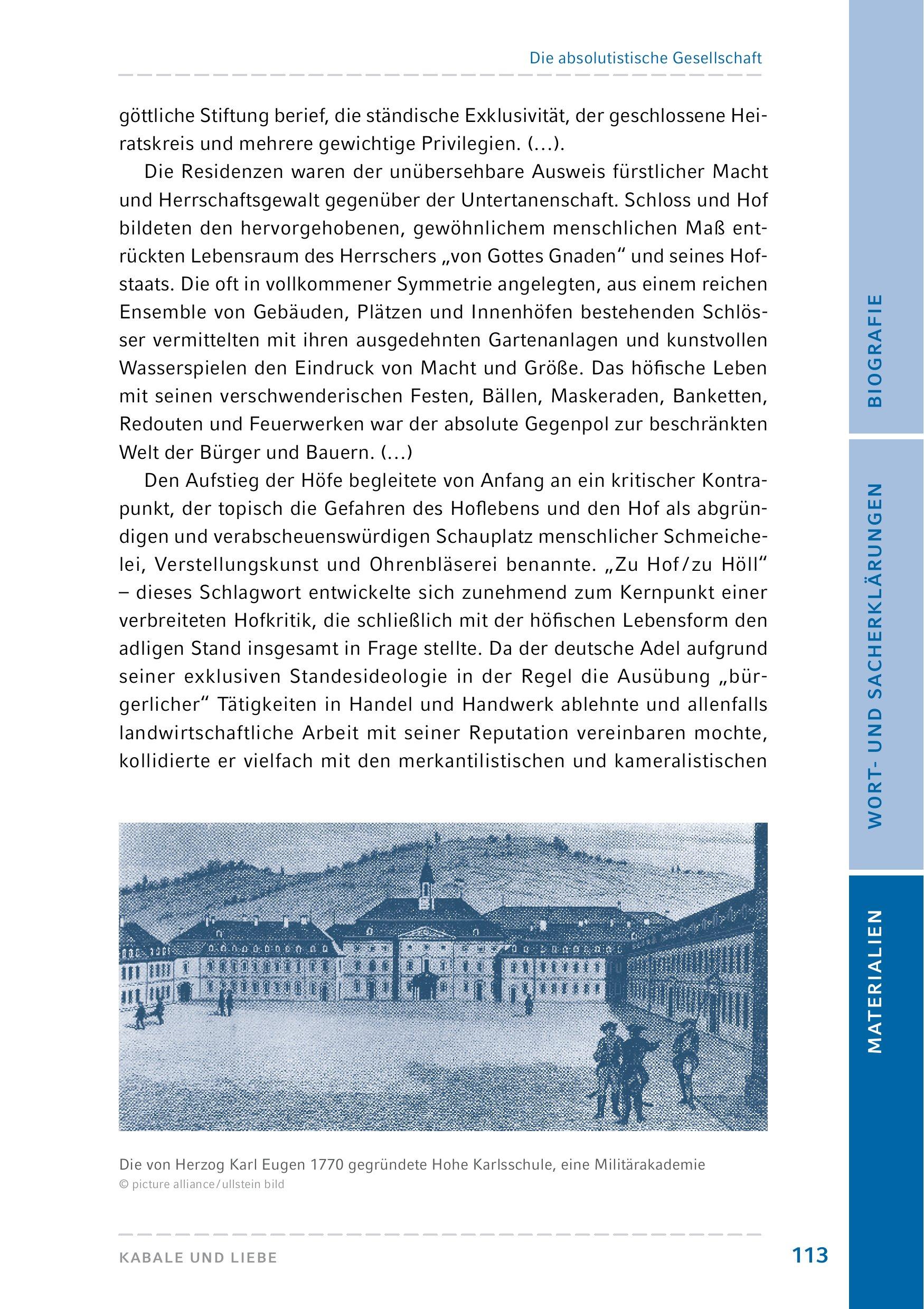 Beispielinhalt (Bild) Kabale und Liebe
