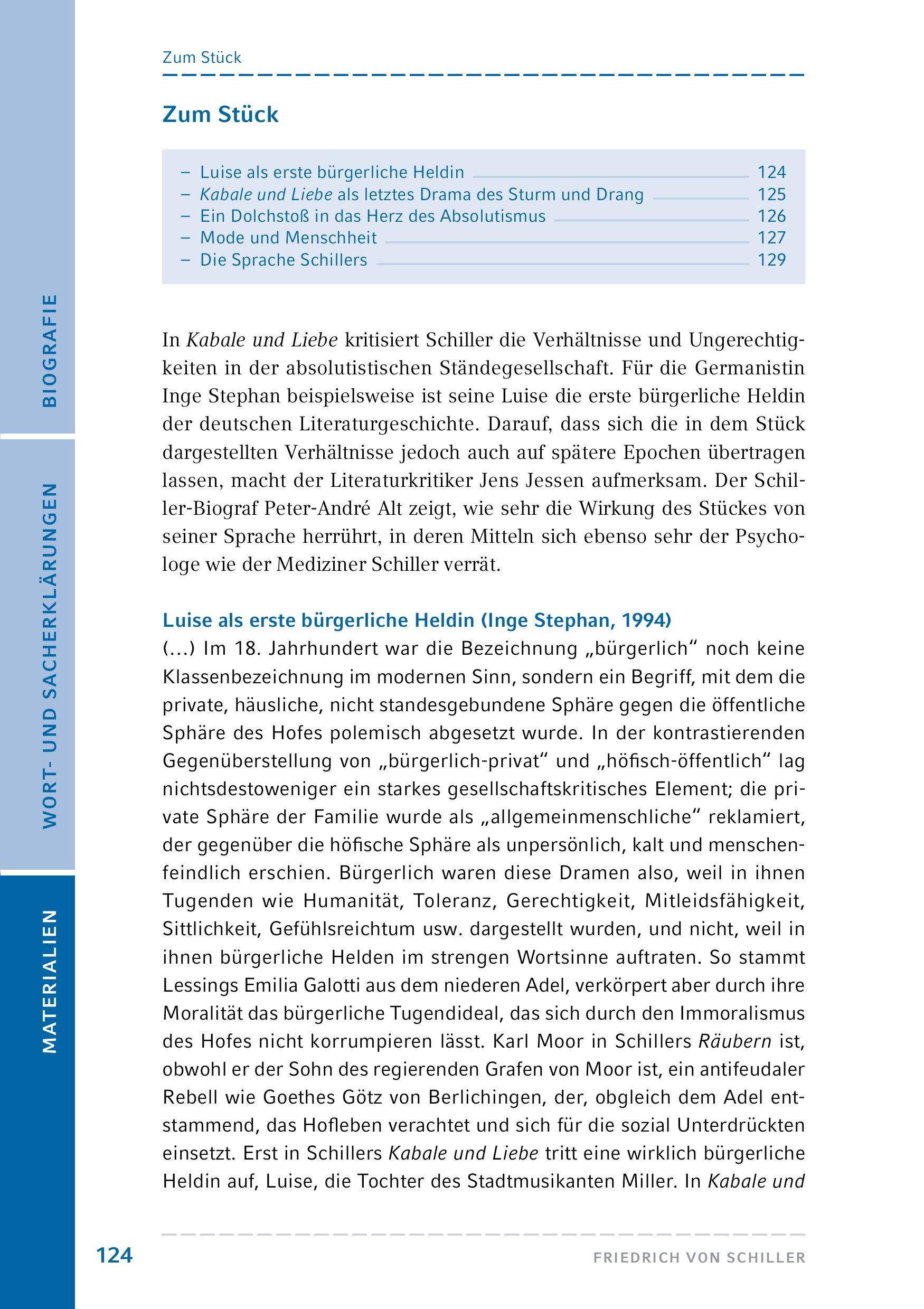 Beispielinhalt (Bild) Kabale und Liebe