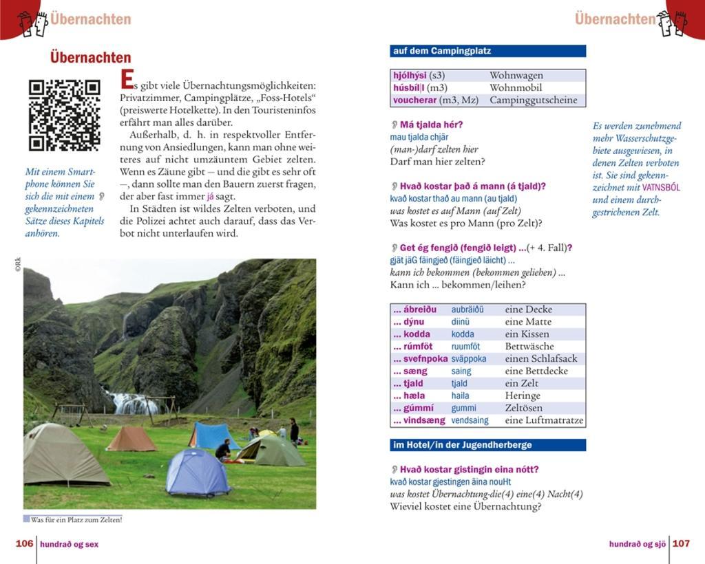 Beispielinhalt (Bild) Reise Know-How Sprachführer Isländisch - Wort für Wort plus Wörterbuch