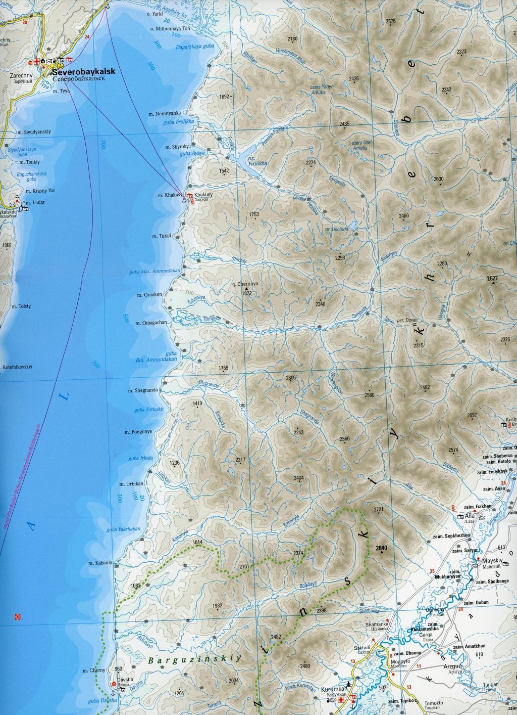 Beispielinhalt (Bild) Reise Know-How Landkarte Baikalsee / Lake Baikal 1:550.000