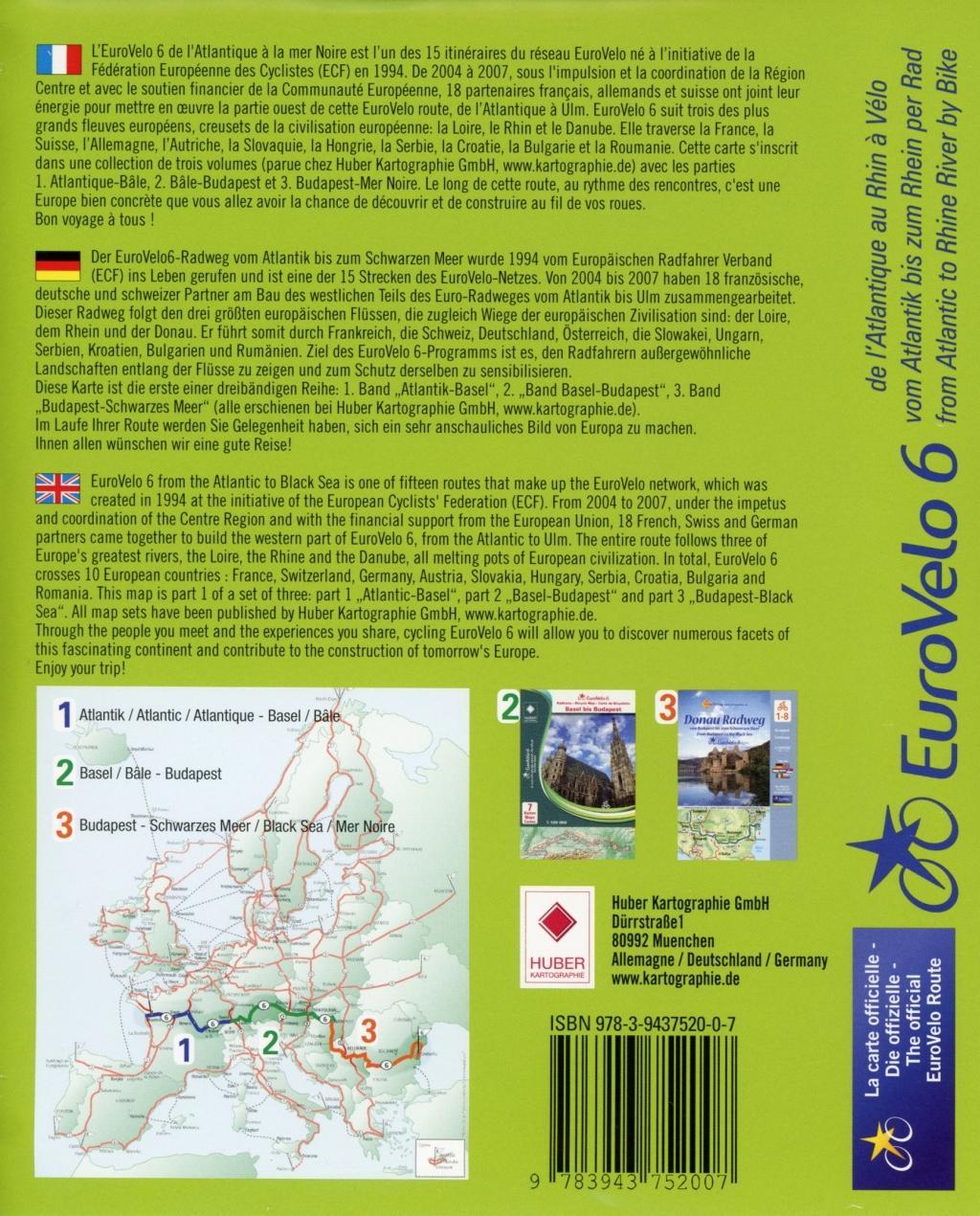 Beispielinhalt (Bild) EuroVelo 6 (Atlantic - Basel) 1:100 000