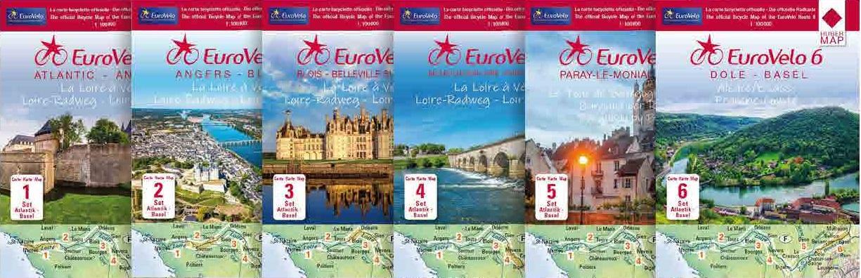 Beispielinhalt (Bild) EuroVelo 6 (Atlantic - Basel) 1:100 000