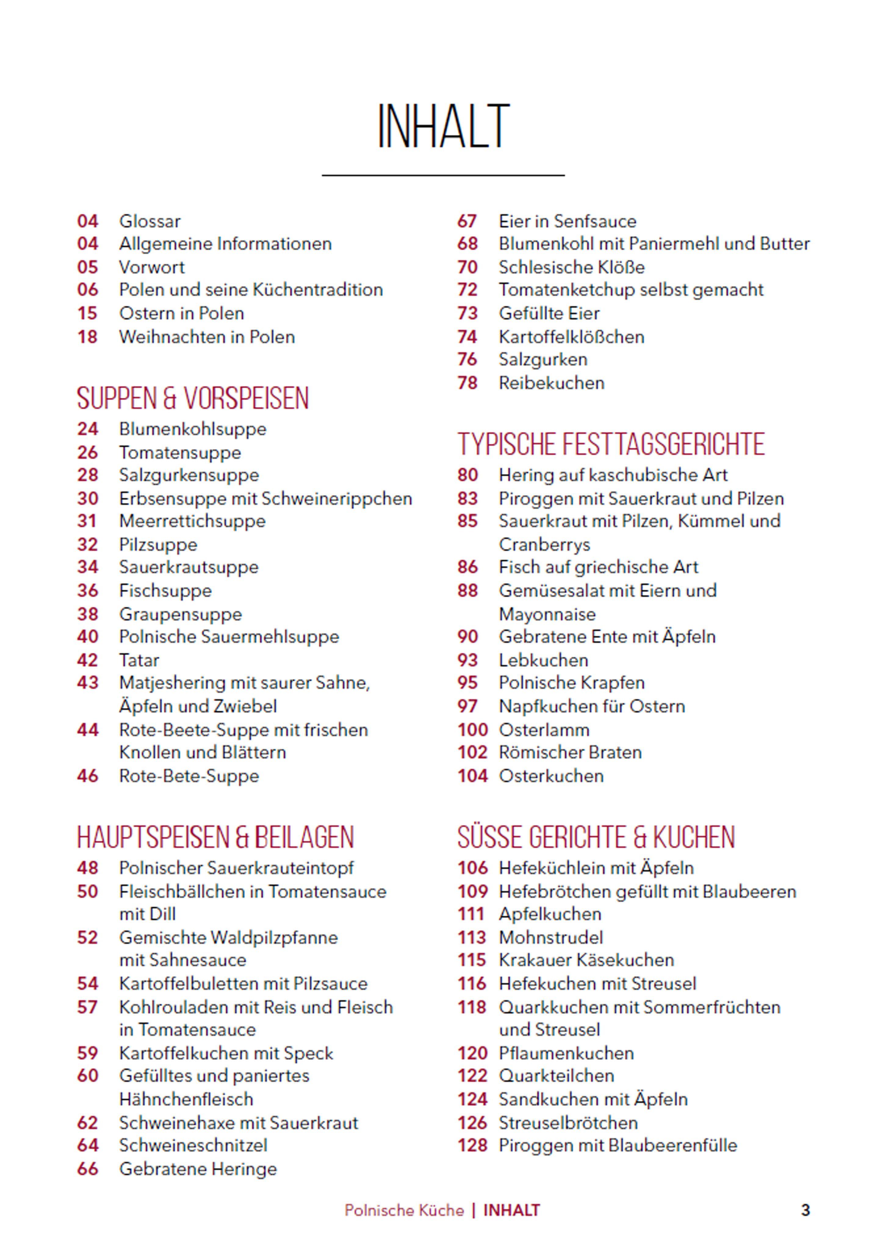 Beispielinhalt (Bild) Die Polnische Küche