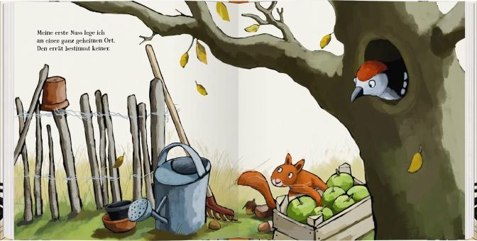 Beispielinhalt (Bild) Fünf Nüsse für Eichhörnchen