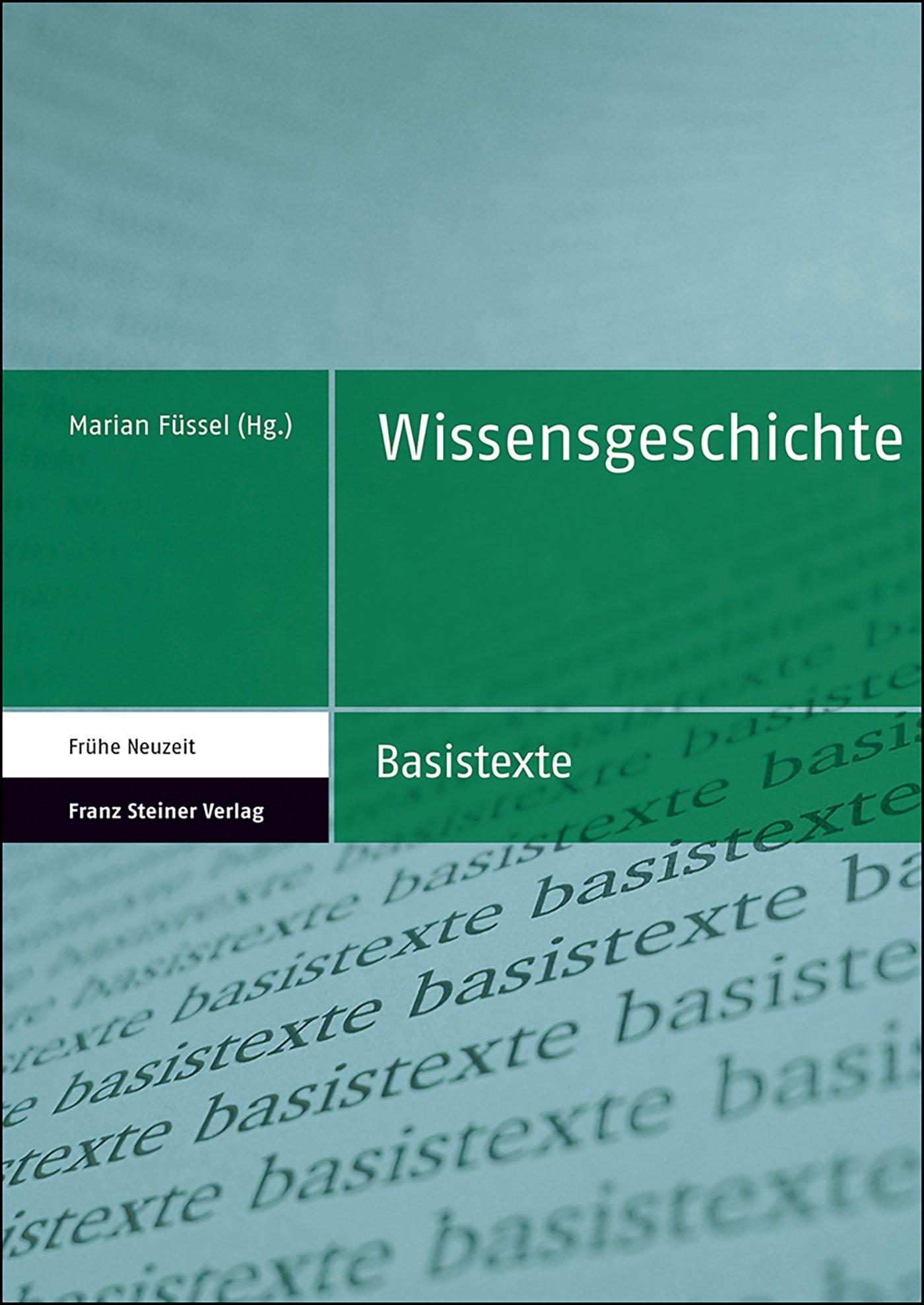 Vorderes Coverbild Wissensgeschichte