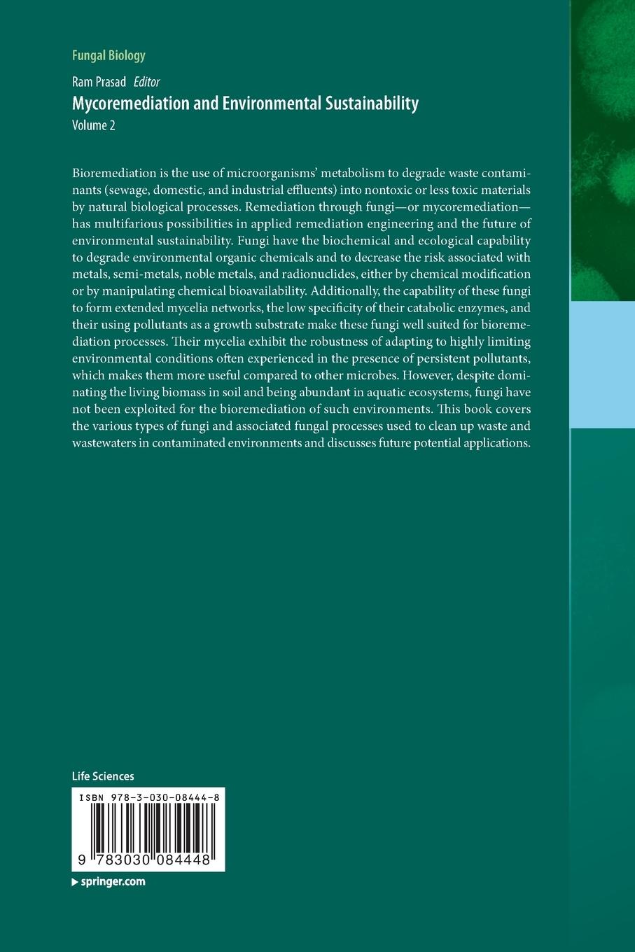 Rückseitencover Mycoremediation and Environmental Sustainability