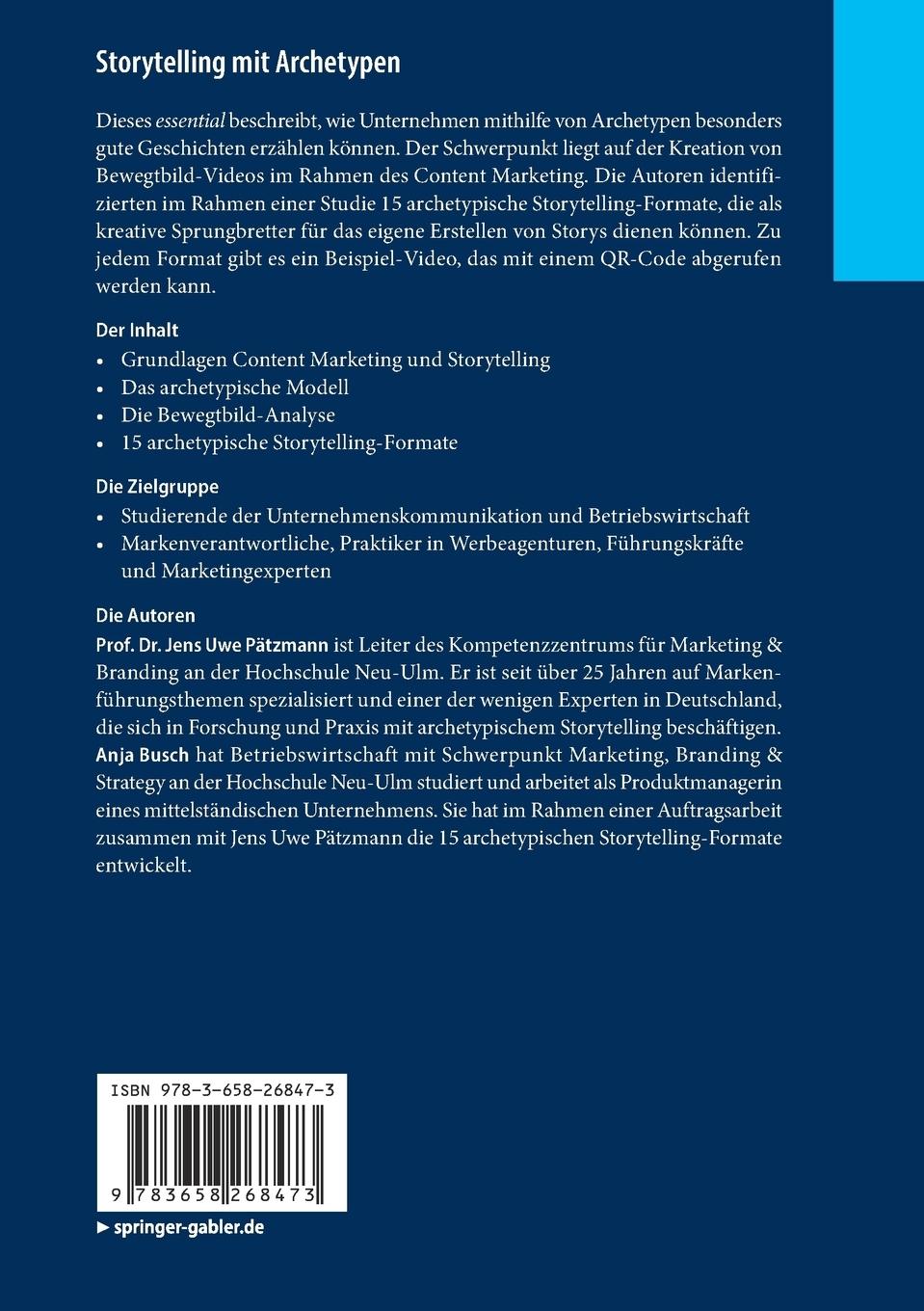 Rückseitencover Storytelling mit Archetypen