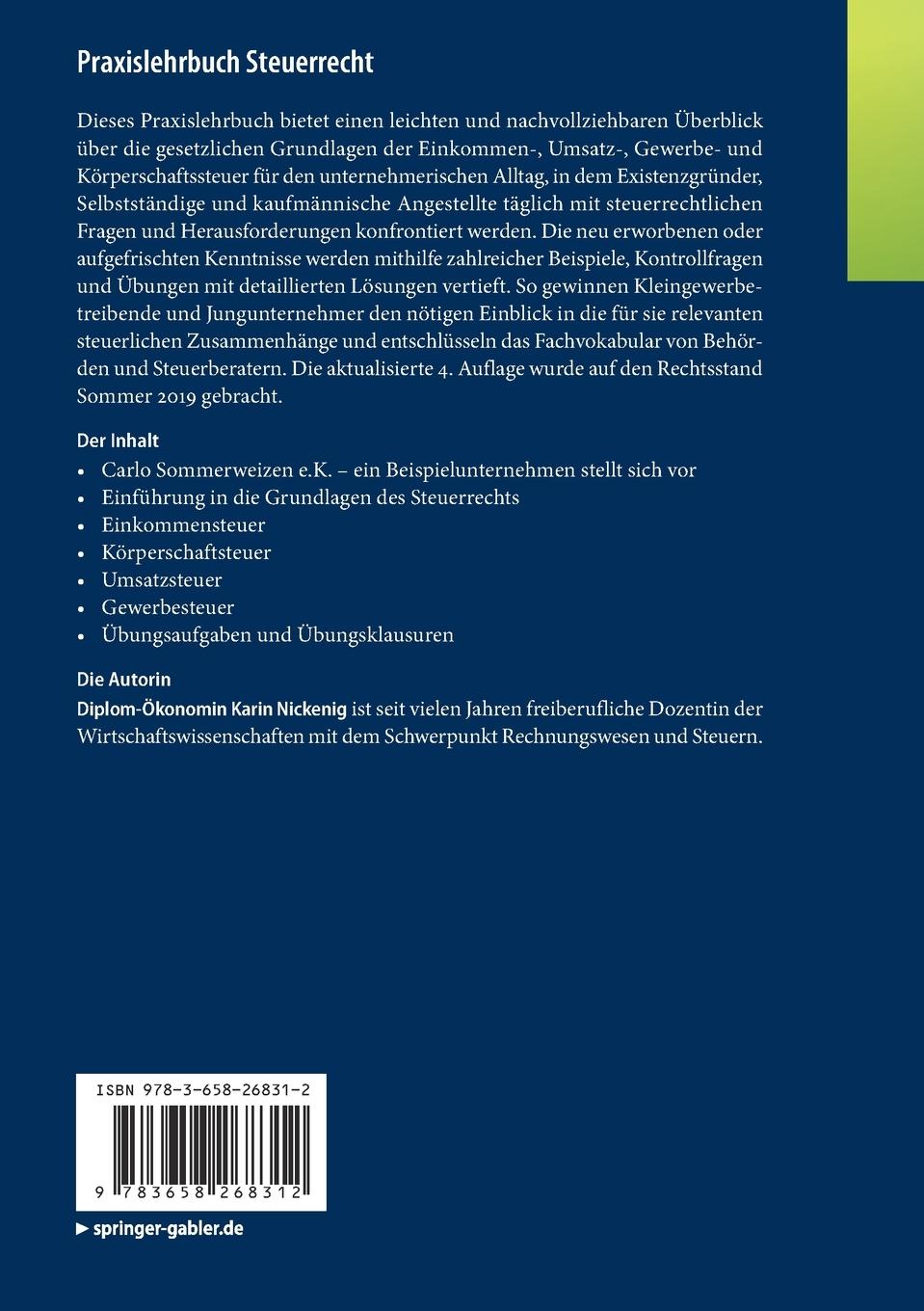 Rückseitencover Praxislehrbuch Steuerrecht