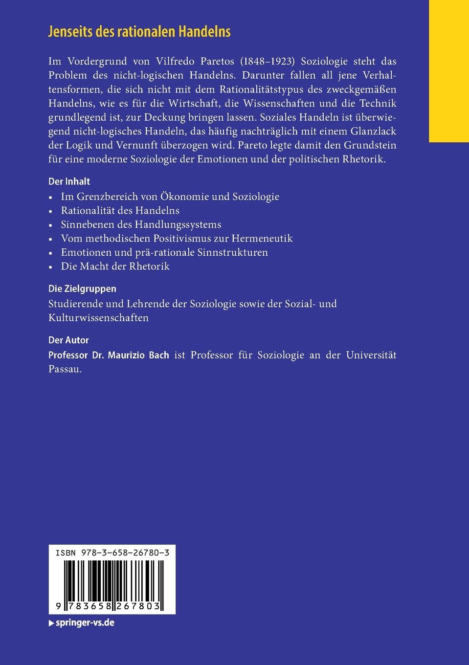 Rückseitencover Jenseits des rationalen Handelns