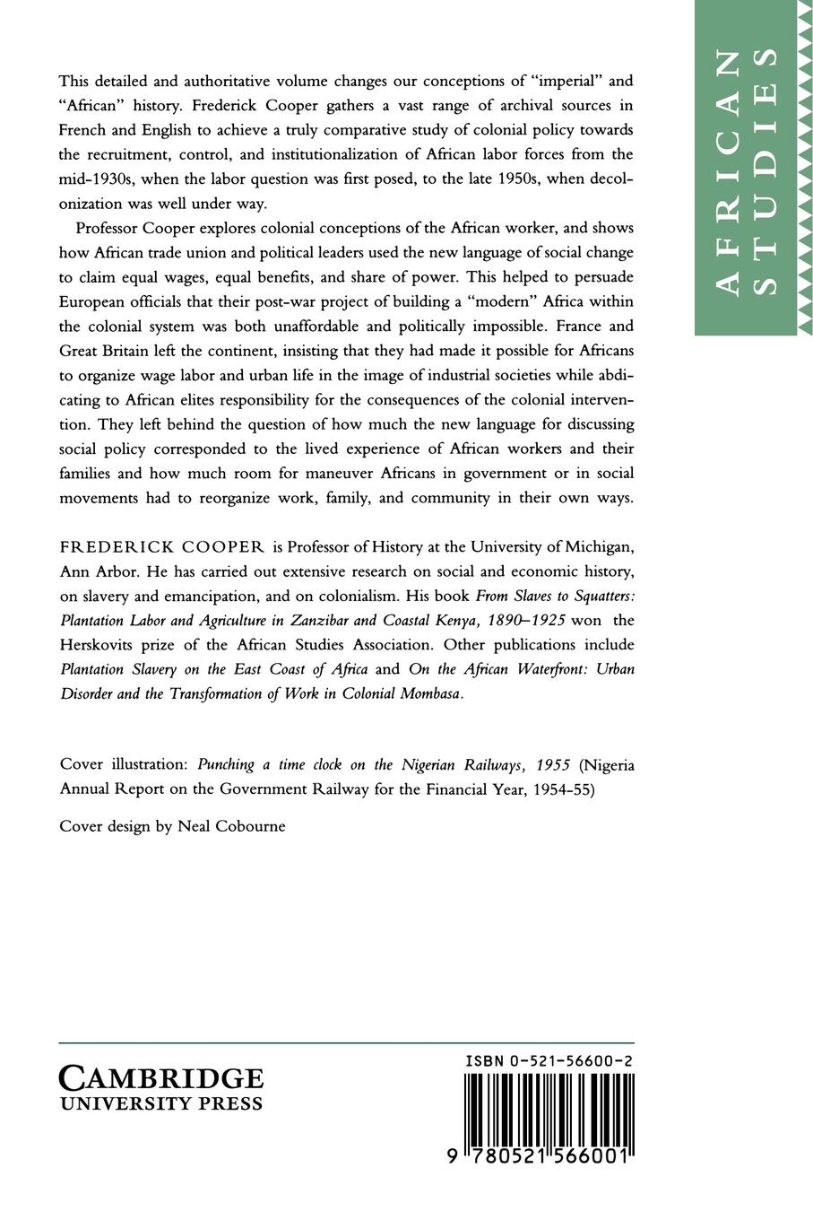 Rückseitencover Decolonization and African Society