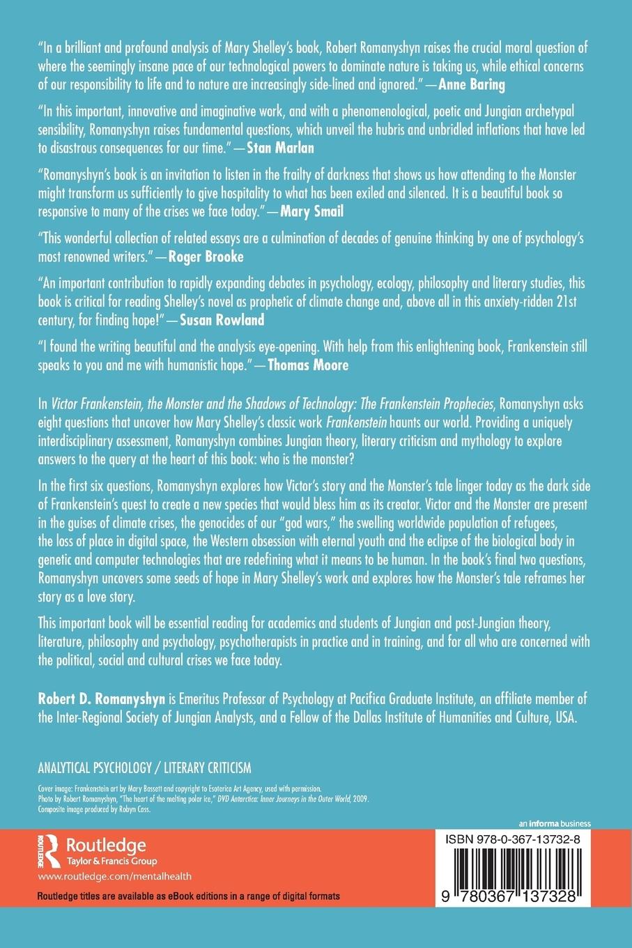 Rückseitencover Victor Frankenstein, the Monster and the Shadows of Technology