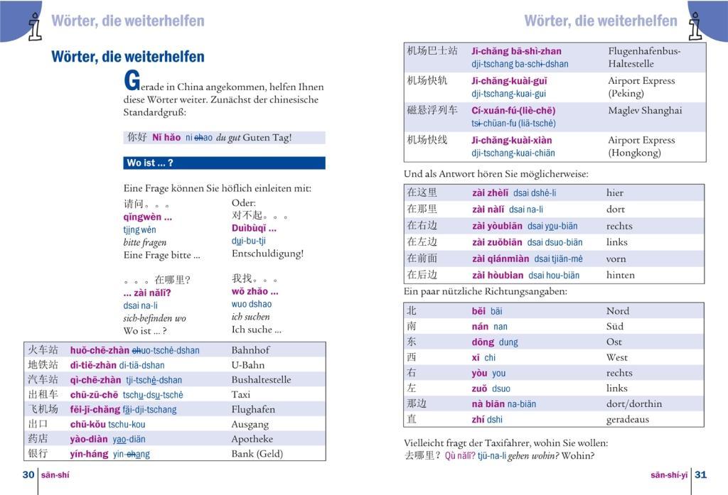 Beispielinhalt (Bild) Chinesisch (Mandarin) - Wort für Wort