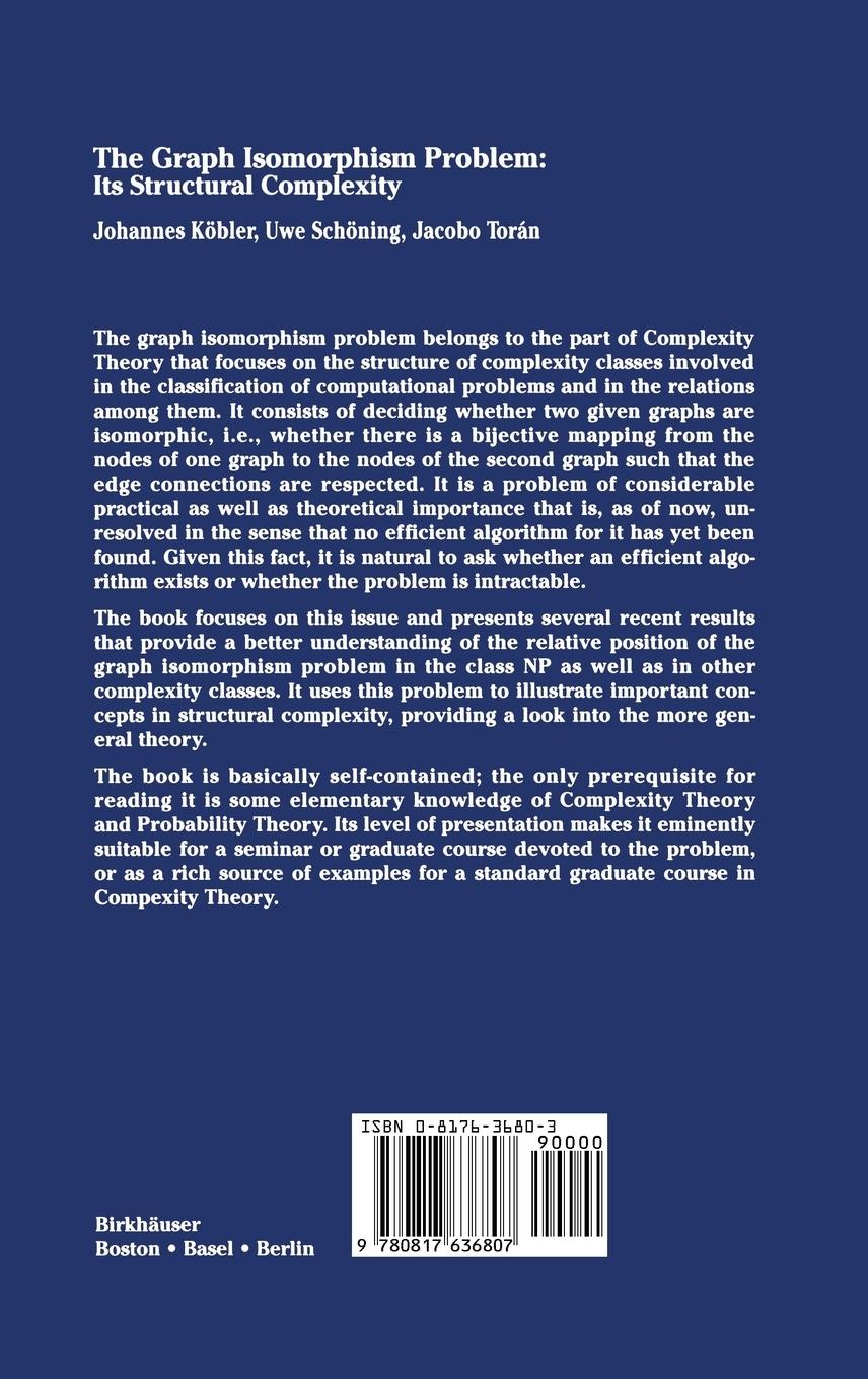 Rückseitencover The Graph Isomorphism Problem