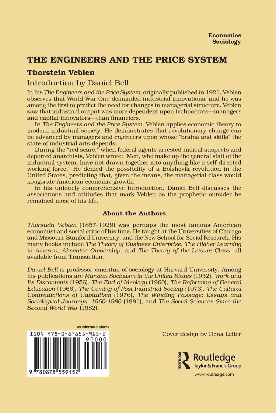 Rückseitencover The Engineers and the Price System