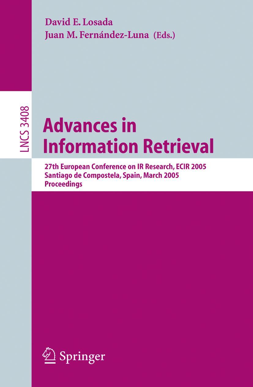 Vorderes Coverbild Advances in Information Retrieval