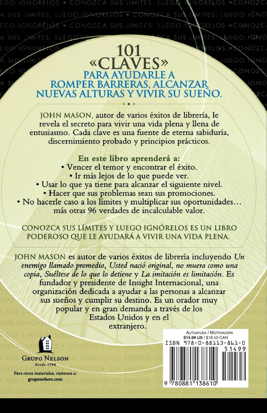 Rückseitencover Conozca Sus Limites, y Luego Ignorelos