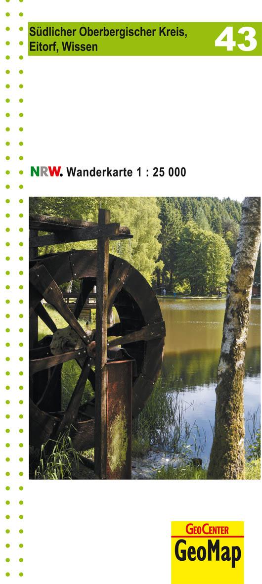 Vorderes Coverbild Wanderkarte 43 Südlicher Oberbergischer Kreis, Eitorf, Wissen 1 : 25 0000