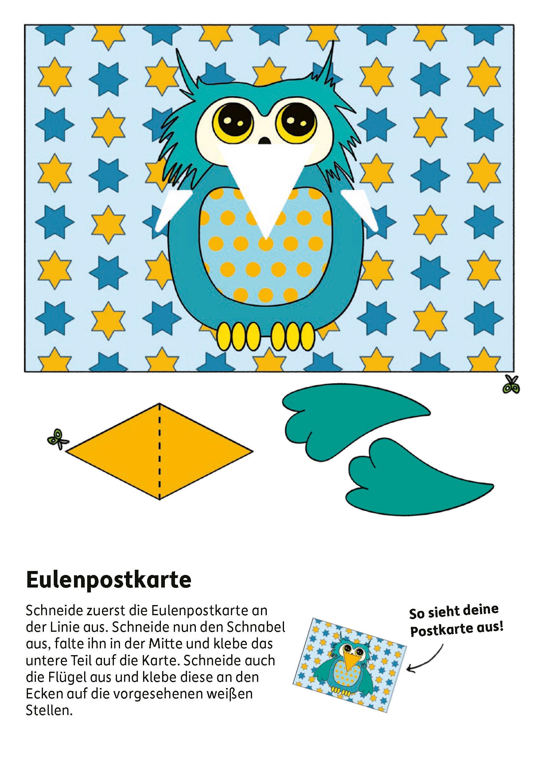 Beispielinhalt (Bild) Vorschulblock ab 5 Jahre für Junge und Mädchen - Schneiden, kleben, basteln