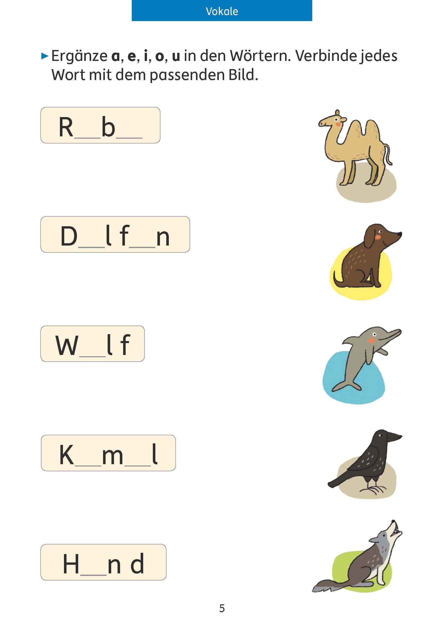 Beispielinhalt (Bild) Quer durch die 1. Klasse, Richtig schreiben - A5-Übungsblock