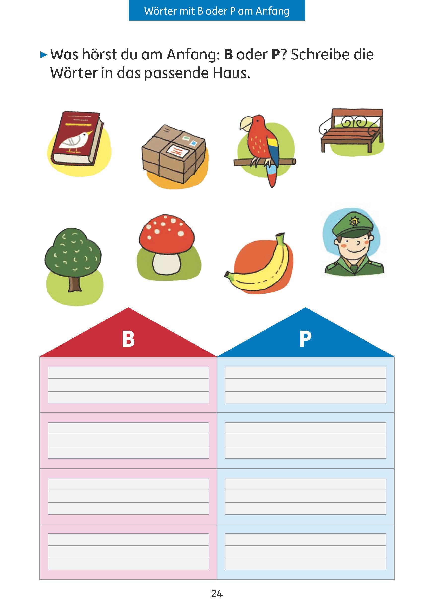 Beispielinhalt (Bild) Quer durch die 1. Klasse, Richtig schreiben - A5-Übungsblock