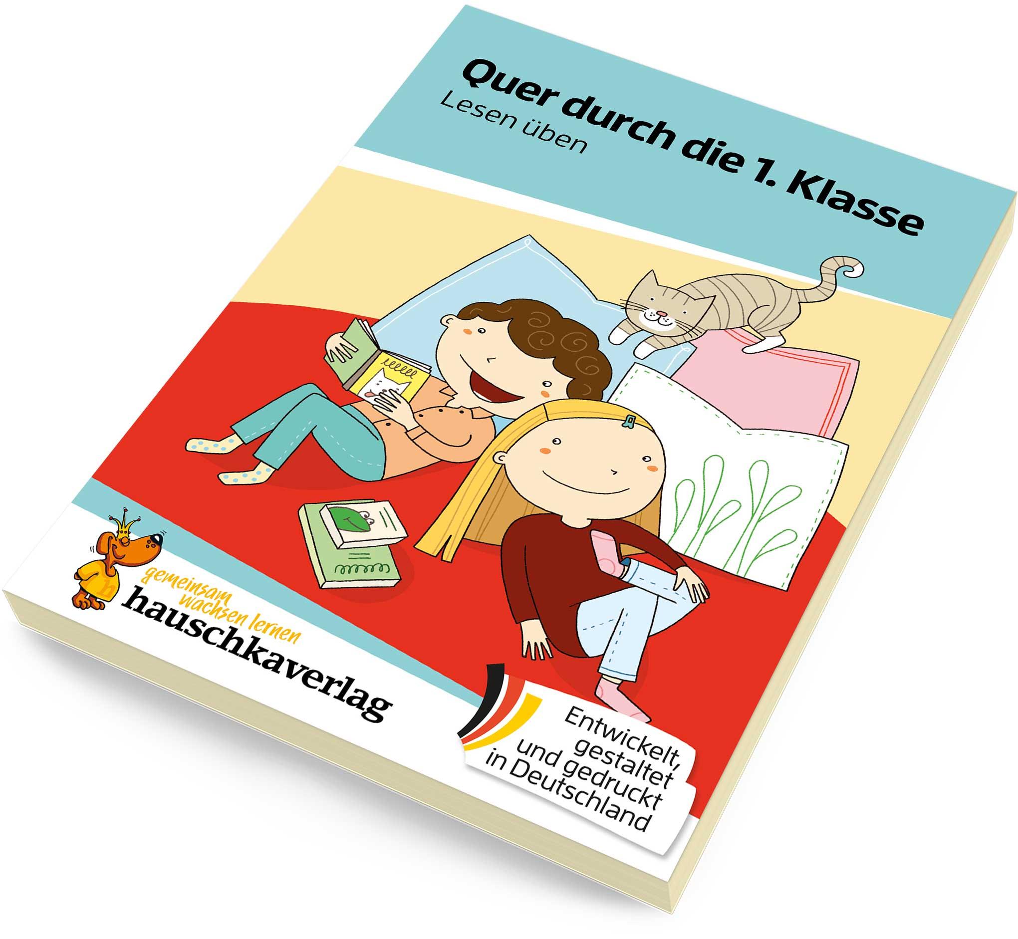 Beispielinhalt (Bild) Quer durch die 1. Klasse, Lesen üben - A5-Übungsblock