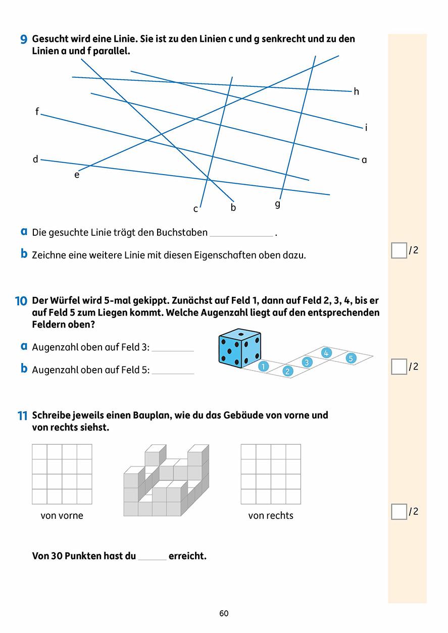 Beispielinhalt (Bild) Fit zum Übertritt - Mathe 4. Klasse, A4- Heft