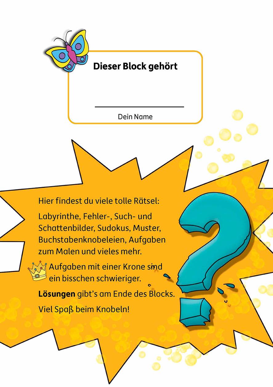 Beispielinhalt (Bild) Rätselblock ab 6 Jahre - Band 2