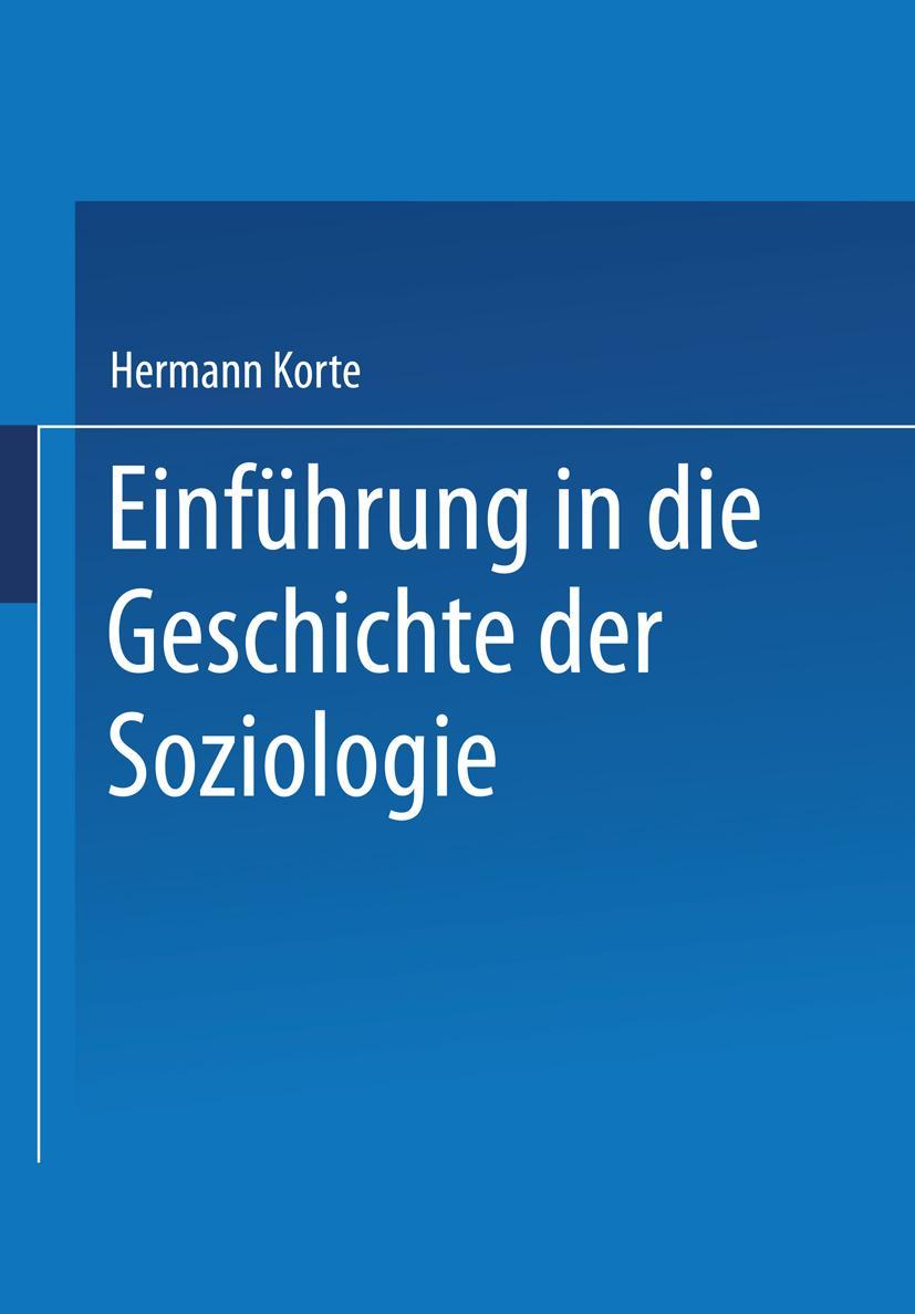 Vorderes Coverbild Einführung in die Geschichte der Soziologie