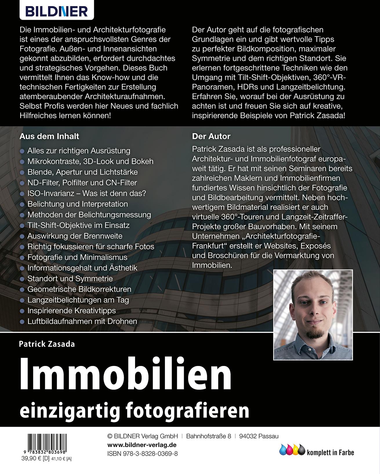 Rückseitencover Immobilien einzigartig fotografieren