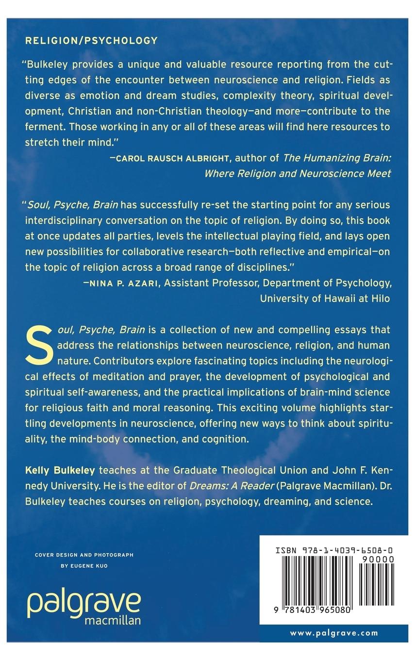 Rückseitencover Soul, Psyche, Brain: New Directions in the Study of Religion and Brain-Mind Science