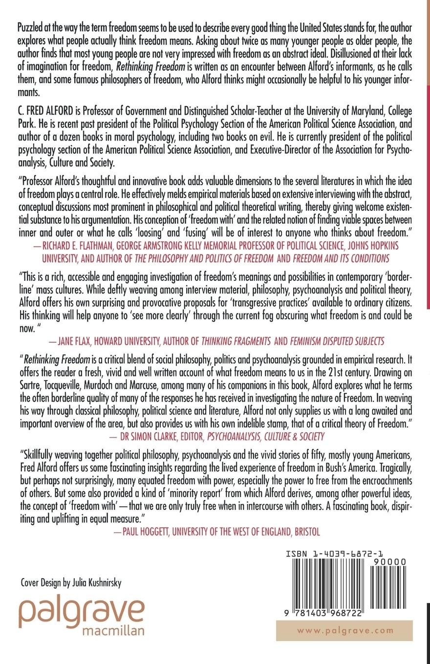 Rückseitencover Rethinking Freedom