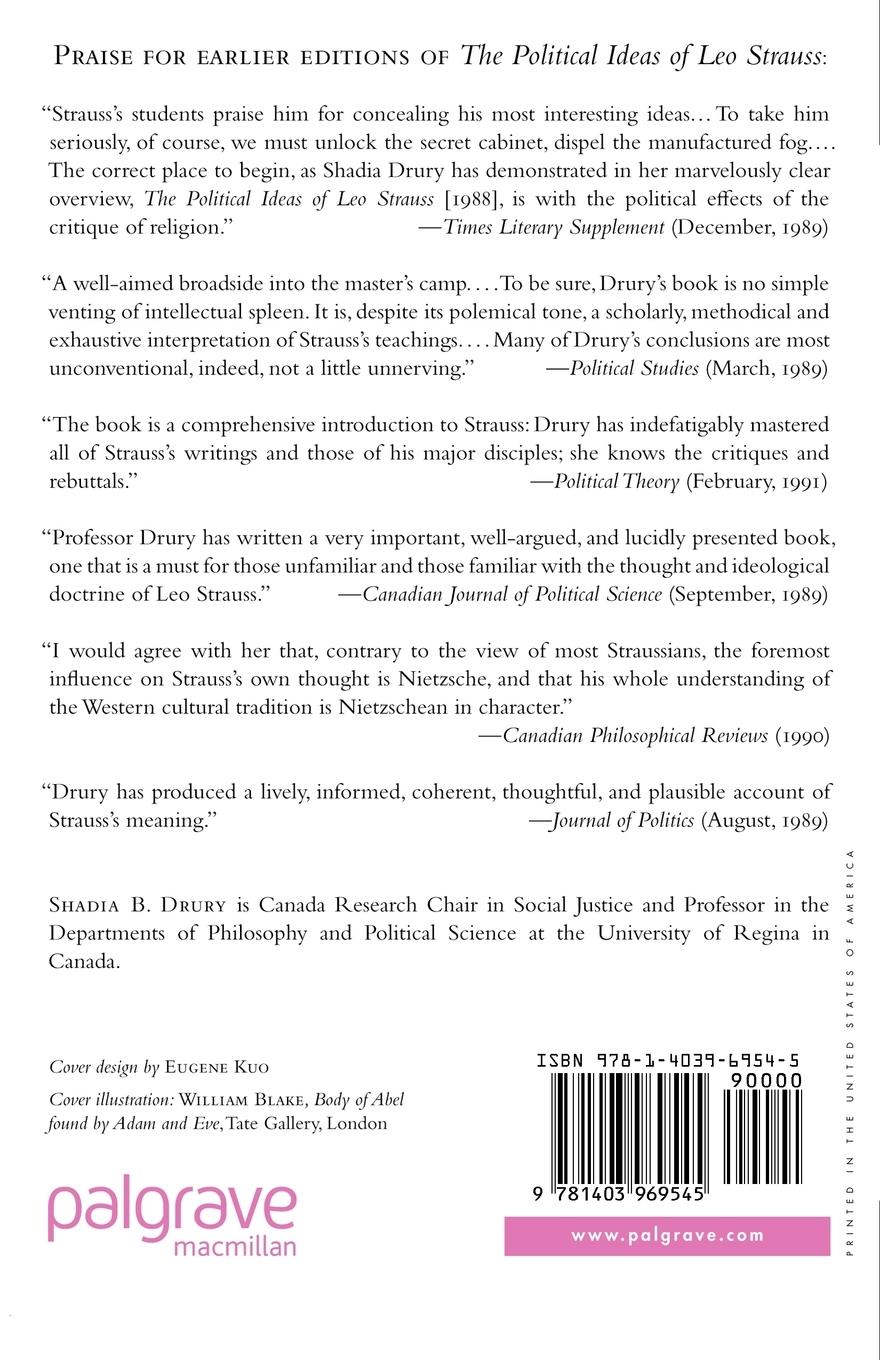 Rückseitencover The Political Ideas of Leo Strauss, Updated Edition